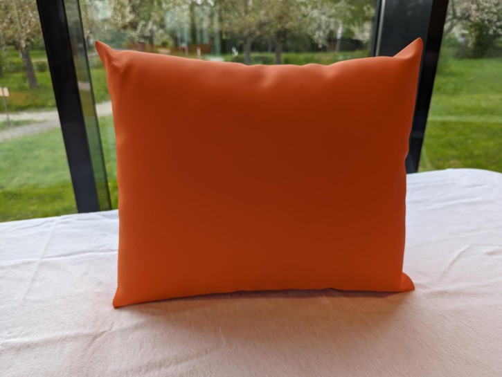 Kopfkissen - Ausstellungsstück - Farbe orange